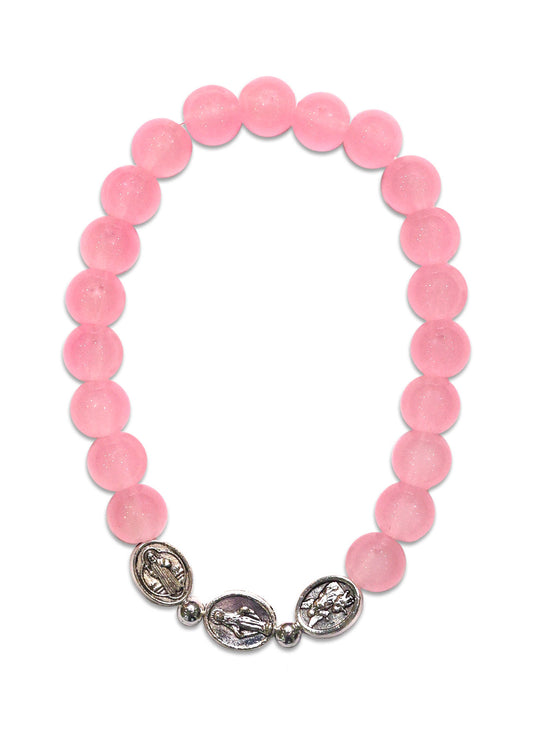 Pink Triple Protection Devotional Bracelet