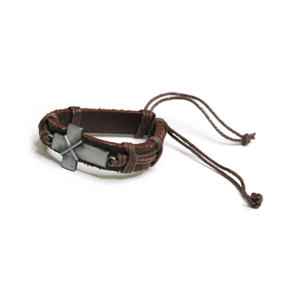 Bold Cross Leather Bracelet Assortment