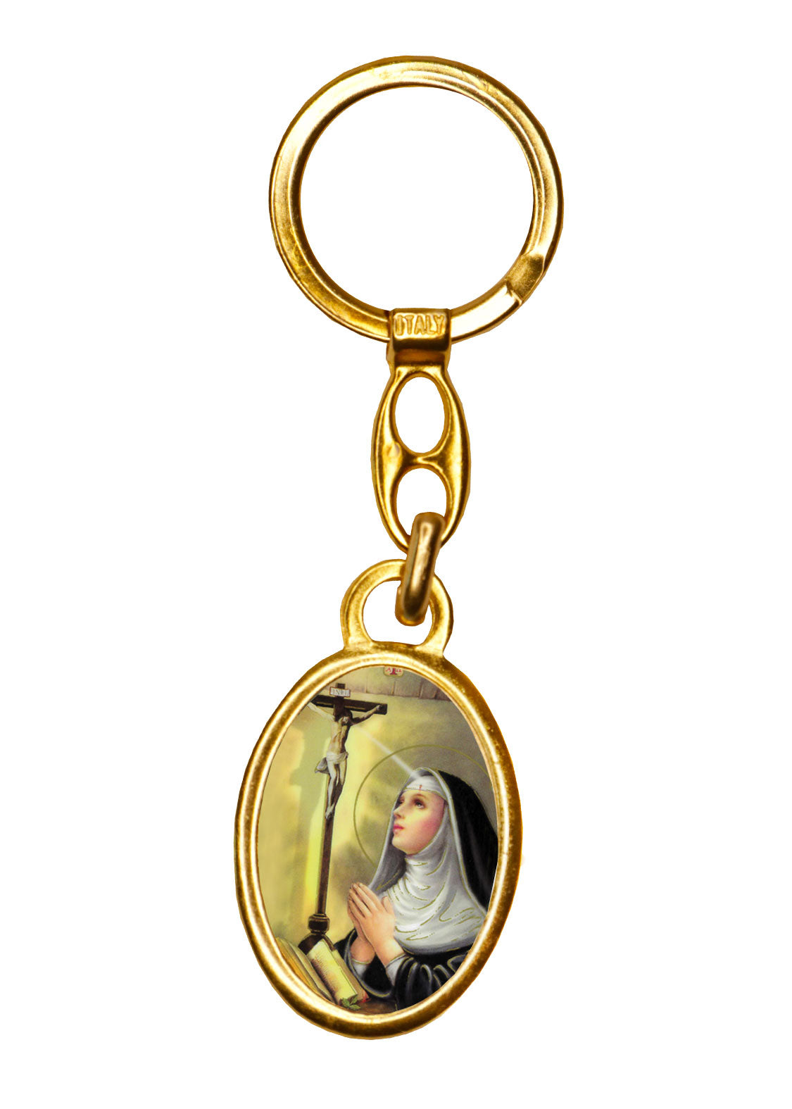 Saint Rita & Saint Christopher Keychain