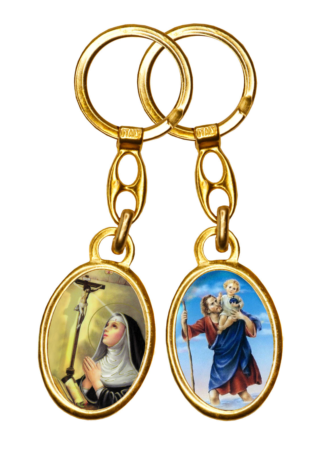 Saint Rita & Saint Christopher Keychain – National Shrine of Saint Rita ...