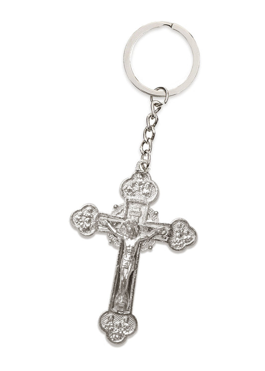 Silver Apostles Crucifix Key Chain