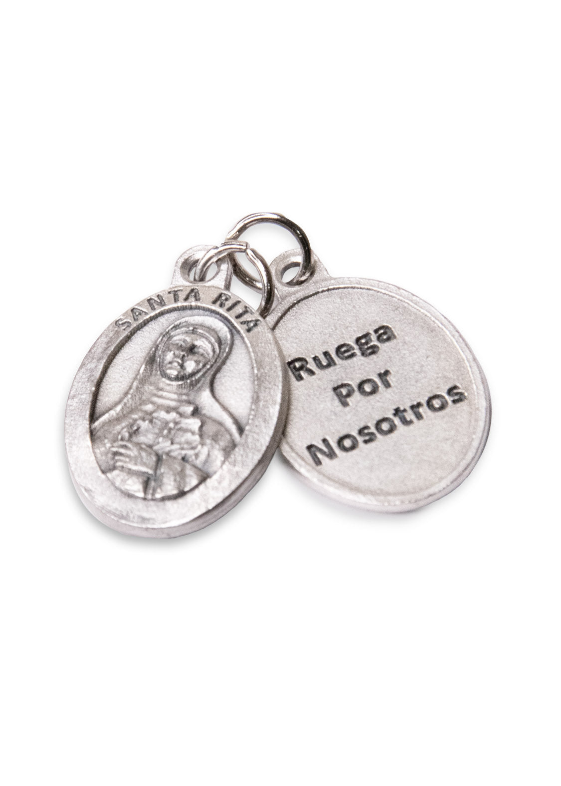 Saint Rita Oxidized Medal (Spanish)