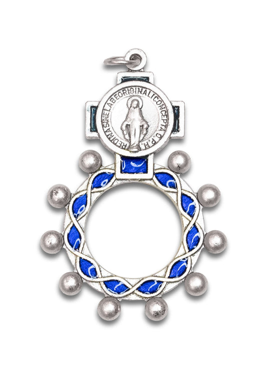 Blue Mirculous Rosary Ring