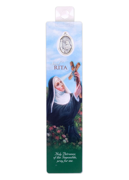 Bookmark with Saint Rita Medal