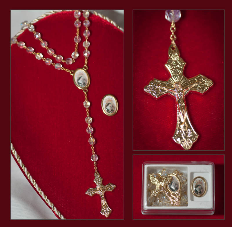 Saint Rita Rosary With Lapel Pin