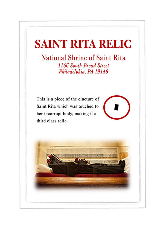 Saint Rita Relic Card